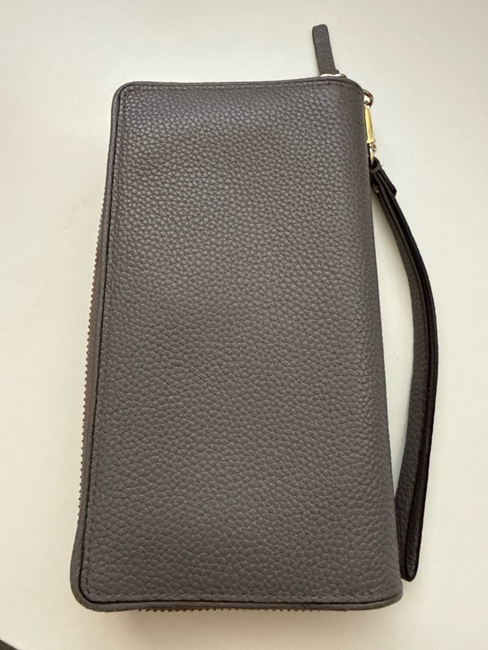 Kate Spade Grey Pebbled Leather Zip Around Wristlet Wallet Quiet Luxury - Picture 5 of 8